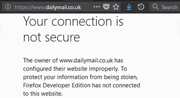 HTTPS mixed content check Dailymail.co.uk